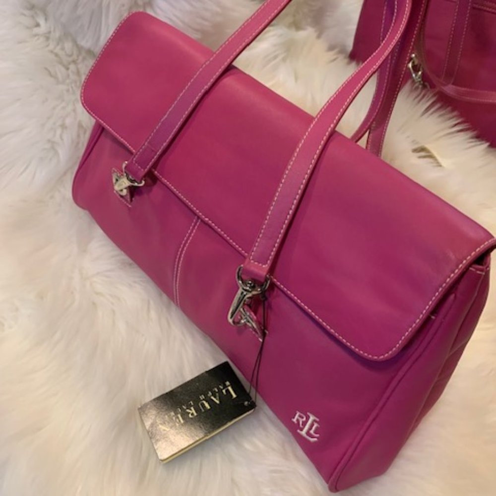 NWT Lauren by Ralph Lauren Leather Handbag